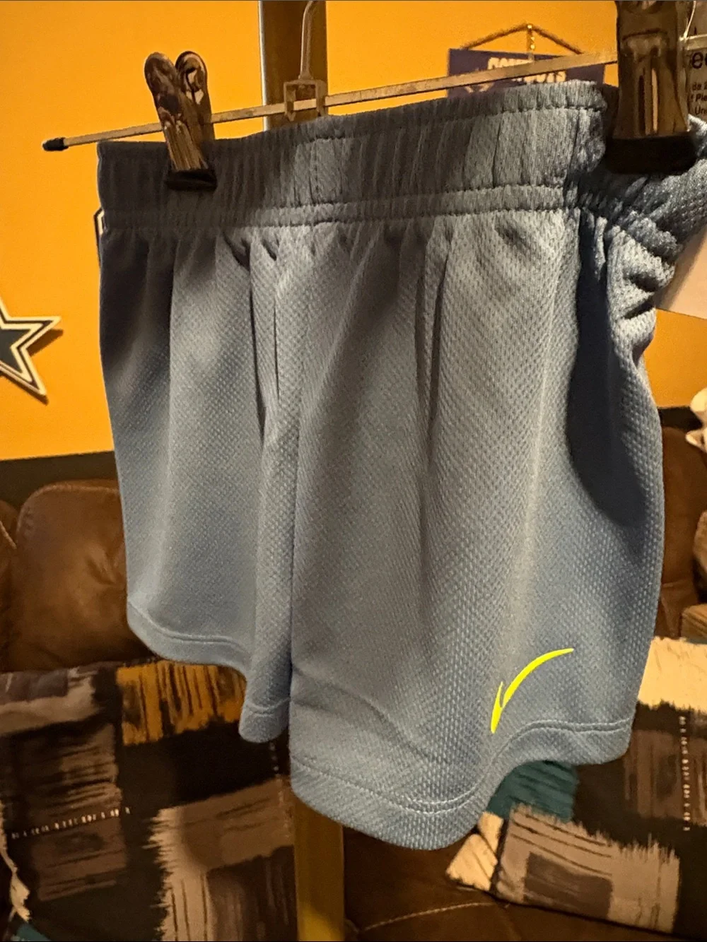 Nike White Tee with Neon Yellow Swoosh